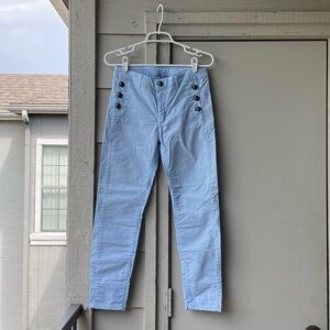 Exclusive Italian-Made Light Blue Designer Pants with Nautical Details